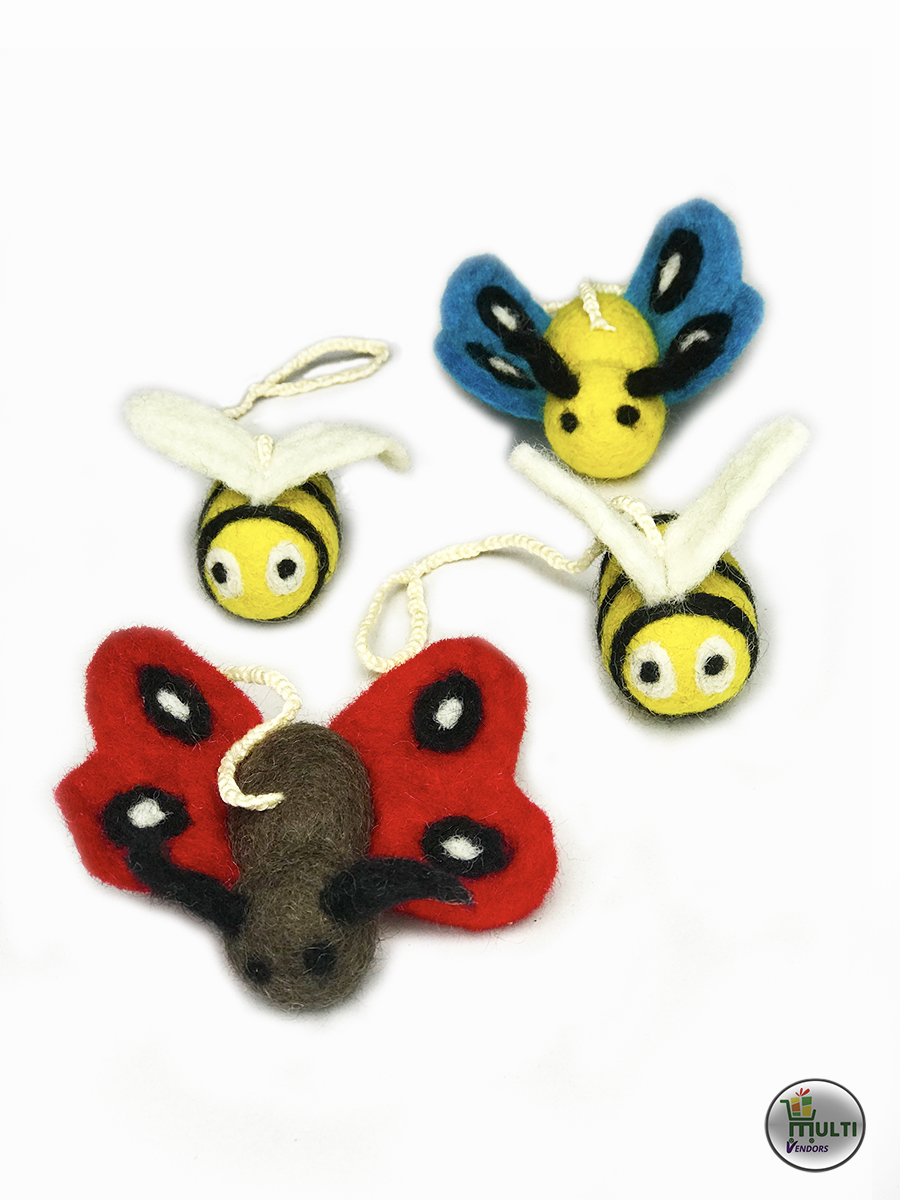 Felt Butterfly and Honey Bee Toys Set - MVSEB 1135