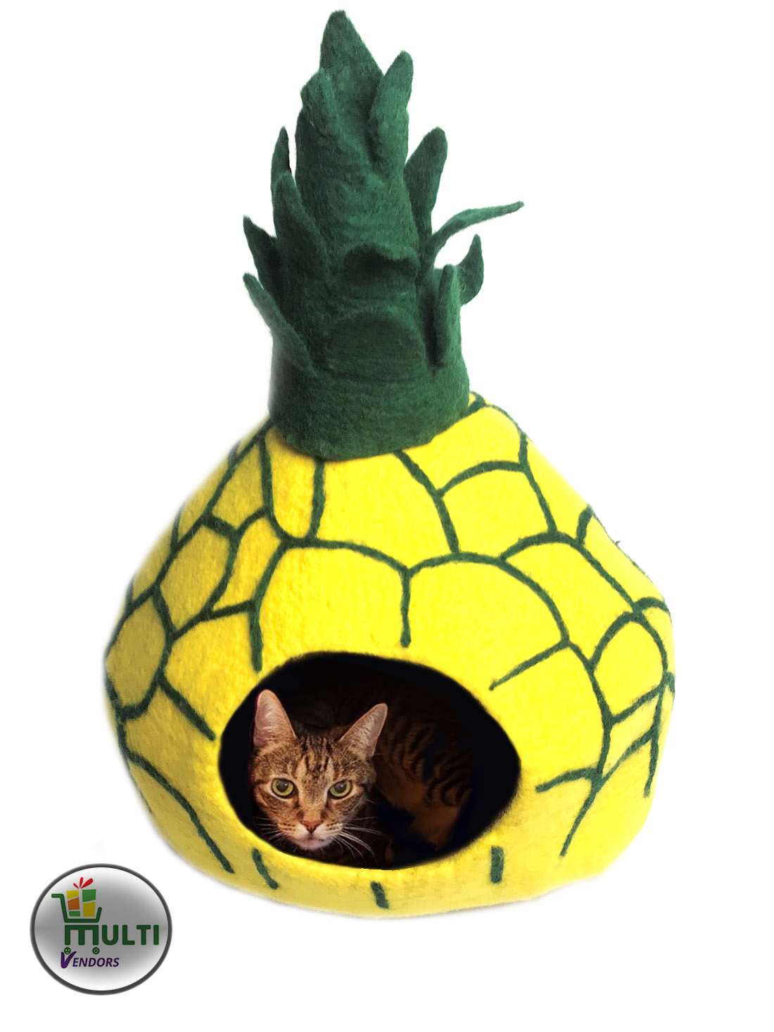 Pineapple Cat Cave Bed