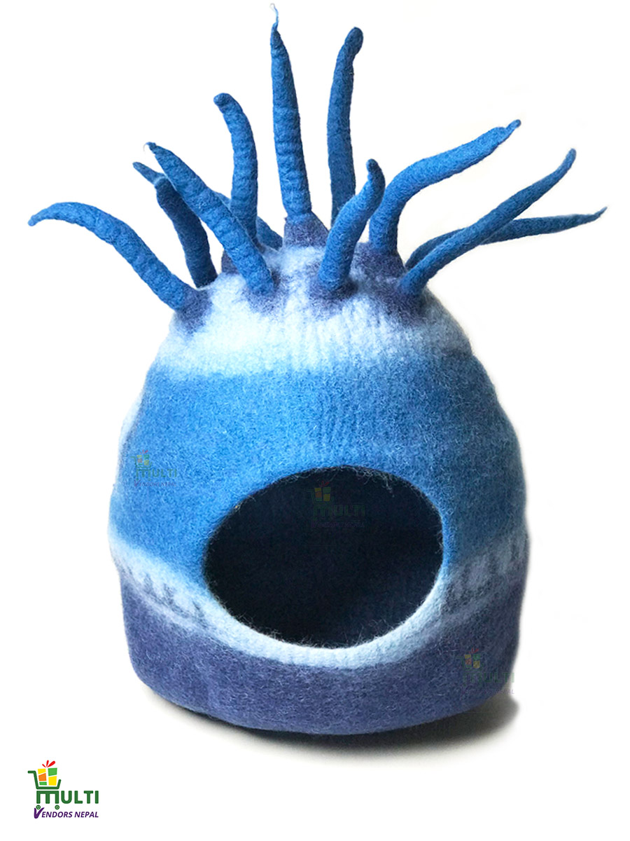 Cat Cave with Blue Tentacles on Top 